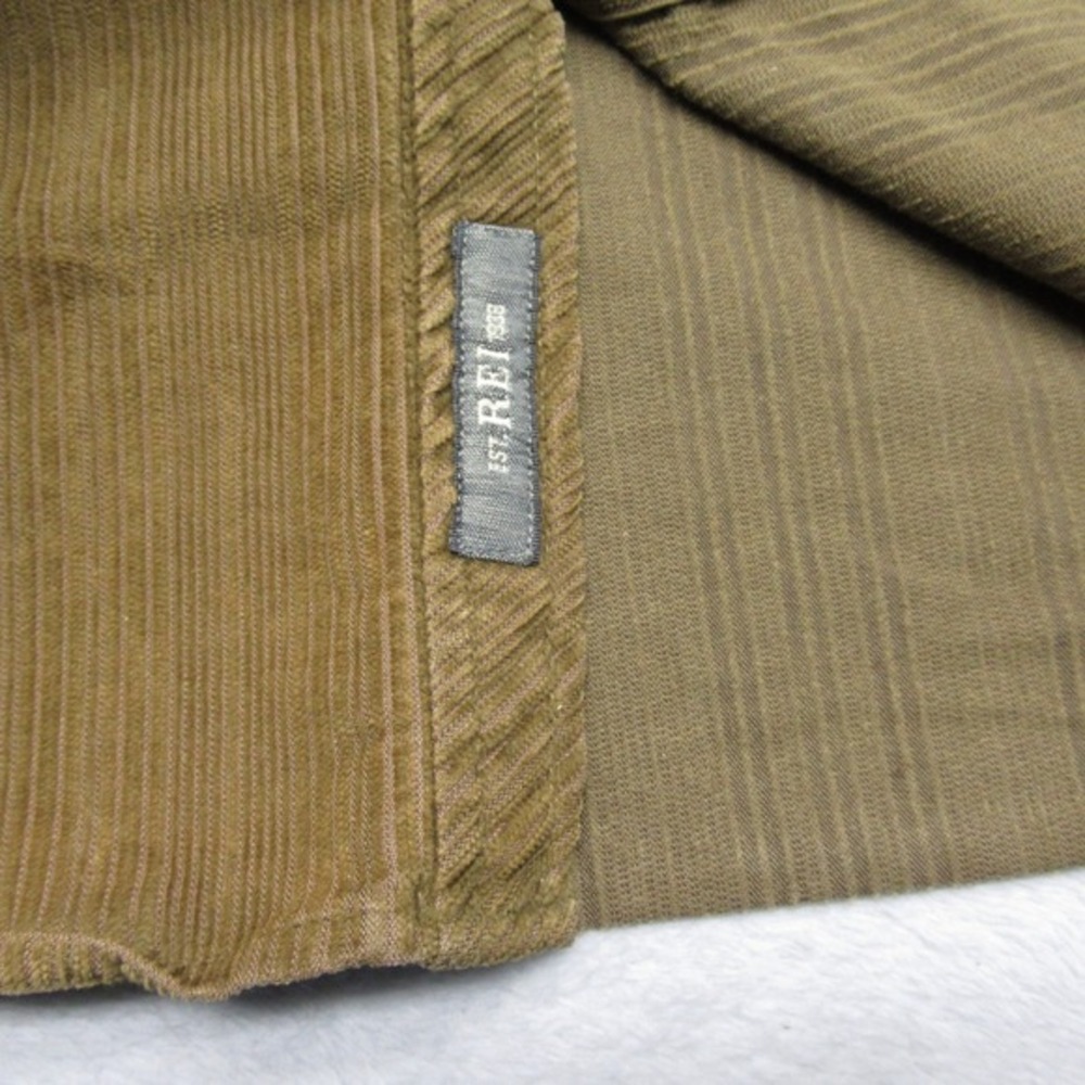 REI Corduroy Shirt Mens Large Green Pocket Button Up Long Sleeve‎ Midweight - Picture 10 of 15